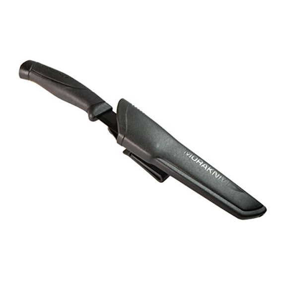 Morakniv Bushcraft Carbon Fixed Blade Knife with Carbon Steel Blade, Black, 0.125/4.3-Inch