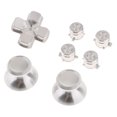 thumbnail image 1 of Botones de Metal Botones Abxy + Paletas de Pulgar Pernos de Pulgar y Cromado D-Pad para PS4 Dualshock 4 Controlador Mod Kit Plata, 1 of 8