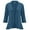 E01-Blue, variant on Women's Plus Open Front Lightweight Cardigan 3/4 Sleeves Bolero Blue 2X Pleated Ruffles Hemline Shrugs