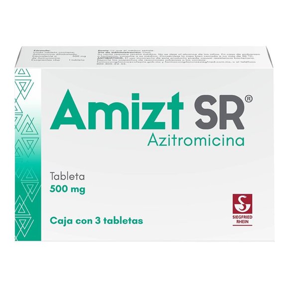 Amizt SR 500 mg 3 tabletas