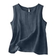 thumbnail image 2 of Linen Tank Tops for Women Linen Blouse Boxy Tank Tops for Women Boho Tops for Women Ladies Tank Tops Gauze Shirts for Women Linen Clothes for Women Beach Tops for Women Dressy Tank, 2 of 9