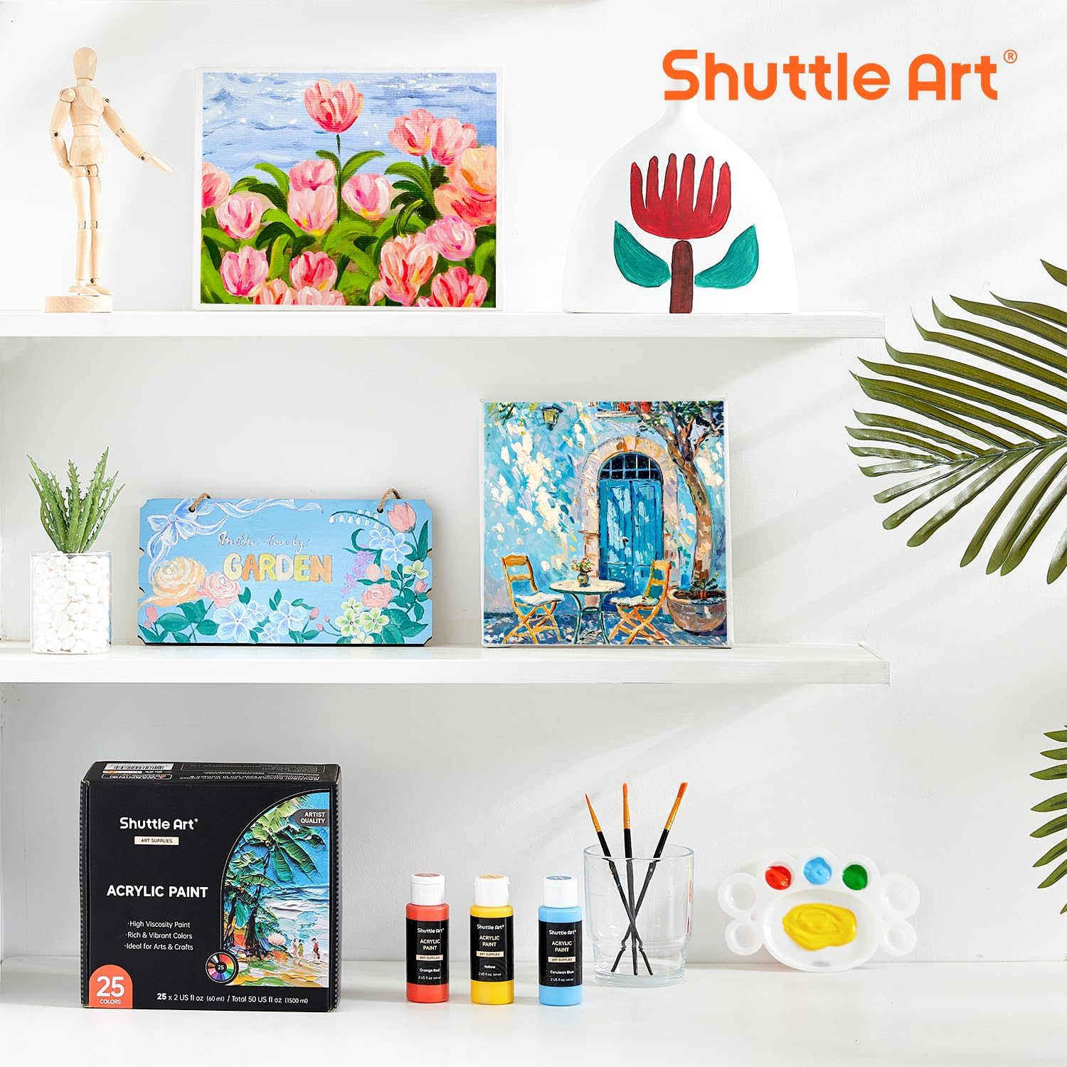 Shuttle Art Acrylic Paint Set, 25 Colors, 2oz Bottles photo 7