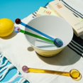 thumbnail image 4 of 5 Pcs Glass Stirring Spoons,6.5 Inches Coffee Spoon Mixing Rod For Coffee Tea Yogurt Ice Cream Cocktail Cold Drink Salt Sugar Appetizers and Desserts, 4 of 5