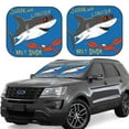 thumbnail image 6 of Kdxio Shark With Sunglasses And Lobste Print 2-Piece Sun Shade Front Windshield - Foldable Car Front Window Sunshades For Most Sedans Suv Truck, 6 of 6