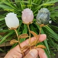 thumbnail image 6 of Crystal Rose Gemstone Flower,Crystal Jewelry,Carved Crystal Home Decoration,Reiki Heal,Girlfriend Gift,Mom's Gift,Valentines Gift, 6 of 9