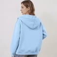 thumbnail image 5 of Mohiass Women Casual Zip Up Fleece Hoodies Relaxed Fit Oversized Sweatshirt with Hood Lightweight Fall Jackets for Women 2025 Light Blue XL, 5 of 5