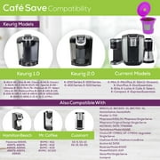 Perfect Pod Cafe Fill Value Pack Reusable K-Cup Coffee Filter Pod (6 pack) with EZ-Scoop w Built In Funnel. Works with Keurig and Single Serve 1 Stream Coffee Brewers