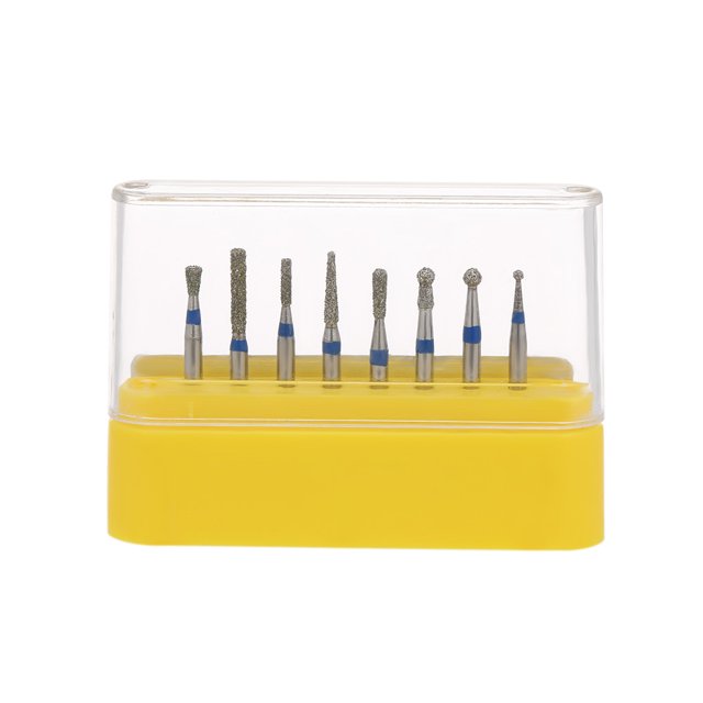 8Pcs High Speed Burs Set Diamond Drill Bits Polishing Tooth Preparation Bur Equipment