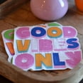 thumbnail image 4 of 40 Count Good Vibes Only Napkins, Text Theme, 2 Packs of 20, 3 Ply Paper, Luncheon Size, 6.75 x 6.75 Inches, Food Safe Inks, 4 of 6