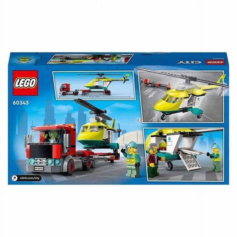 Lego City Rescue Helicopter Transport 60343 - Walmart.com