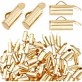 thumbnail image 2 of 1box 1 box 100pcs Slide On End Clasp Tubes golden Stainless Steel Slider End Clasps Tubes Crimp End Tube for Necklace Bracelet Jewellery Making, 2 of 6