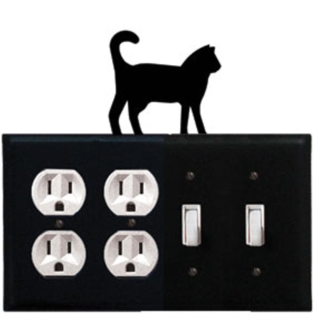 Cat - Cubierta de doble salida y doble interruptor(EOOSS-6) Village Wrought Iron EOOSS-6