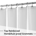 thumbnail image 4 of Mrs Awesome White Fabric Shower Curtain Liner Microfiber Cloth with 3 Magnets -Waterproof, 72"x72", 4 of 7