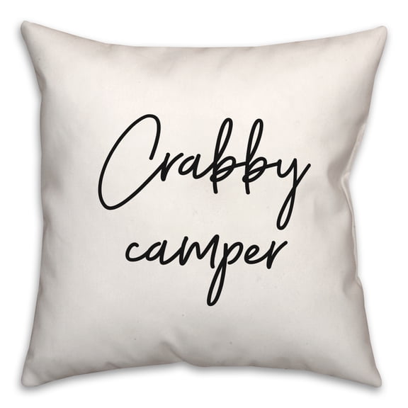 Creative Products Crabby Camper 18x18 Spun Poly Pillow