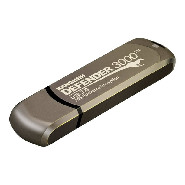 Kanguru Encrypted Defender 3000 - Clé USB - Encrypted - 8 GB - USB 3.2 Gen 1 - FIPS 140-2 Niveau 3 - Compatible TAA