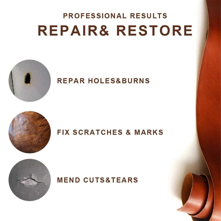 LUDUO Vinyl Liquid Leather Repair Kit Glue Paste Car Seat Skin Repair  Refurbish Clothing Shoes Boot Fix Crack with 10pcs Patch - AliExpress