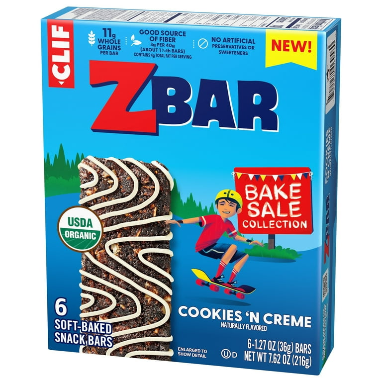 9 pack) Zbar Cookies 'N Creme Soft-Baked Energy Snack Bars