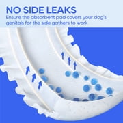 Honey Care All-Absorb A25 Disposable Male Dog Wrap, 50 Count, Medium, Super Absorbent, Breathable