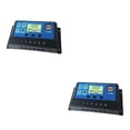 thumbnail image 4 of Seitruly Controlador de carga solar 10A / 20A / 30A 12V 24V Regulador de panel de celda solar automático de para el hogar LCD Dual USB Rosa 20A 2piezas, 4 of 5