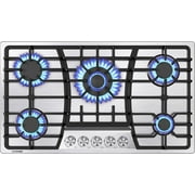 KOXKING 36 inch gas cooktop, Built-in Gas Stove Top with 5, Five Burner Propane Cooktop with Thermocouple Protection, Stainless Steel