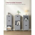 thumbnail image 3 of Floor Cabinet, Corner Storage Unit, 2 Drawers, Multifunctional Organizer, 35 Inches Height,Dove Gray, 3 of 6