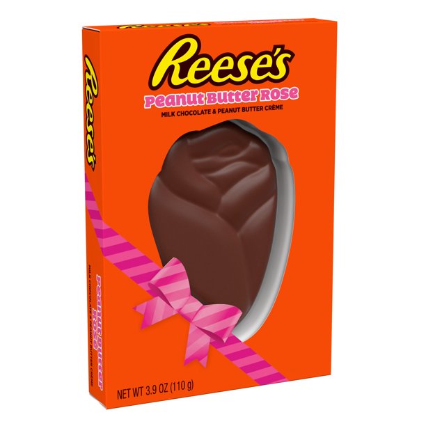 REESE'S, Milk Chocolate Peanut Butter Crème Rose Valentine's Day Candy