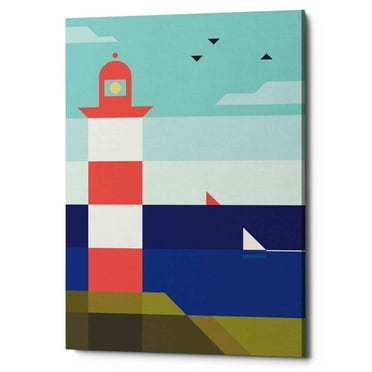 Epic Graffiti  "Lighthouse" by Antony Squizzato, Giclee Canvas Wall Art, 12"x16" 12" x 16"