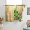 thumbnail image 2 of Yancorp Khaki Curtains 63 Inch Length for Living Room 2 Panels Linen Textured Sheer Curtains Set Light Filtering Semi Sheer Drapes Curtains for Bedroom(Khaki,W52 X L63), 2 of 5