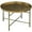 Gold, variant on HOMCOM 24" Round Coffee Table with Hammered Tray Top Metal Center Table