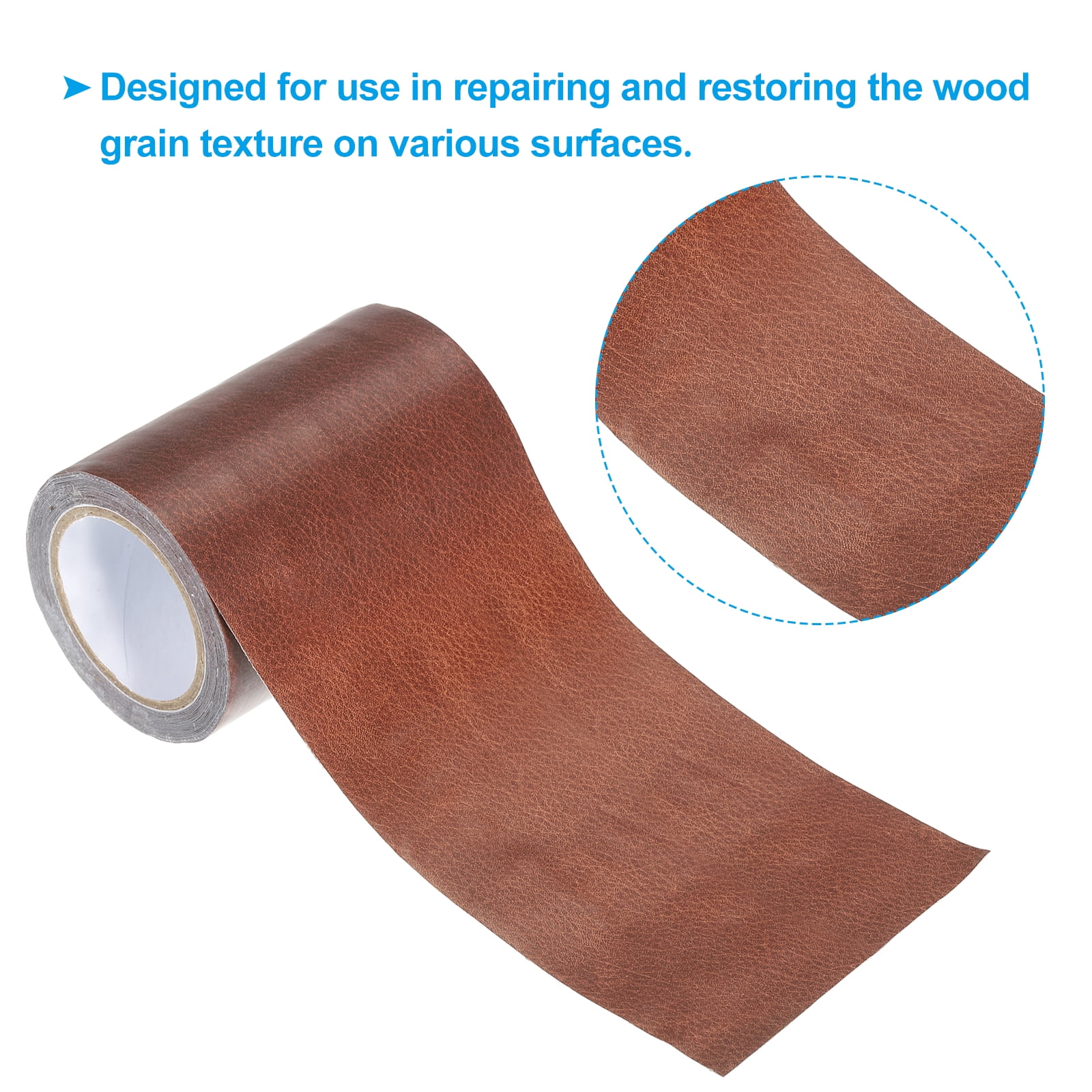 Unique Bargains Leather Repair Tape Self Adhesive Realistic Leather Patch Red