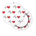 thumbnail image 2 of Disketp Heartbeat Symbol Stool Covers Round, Super Soft Round Bar Stool Cushion Covers Seat Cushion - 14 Inch, 2 of 7