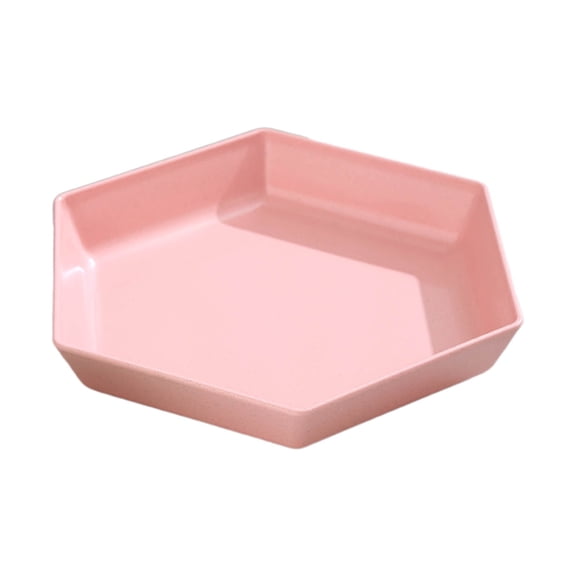 JVBTVB Large Hexagonal Serving Tray, Durable Snack Platter and Fruit Tray for Living Room, Coffee Table, Party, 9 Inch Wide Appetizer Dish, Home Decor and Kitchen Dining Essential