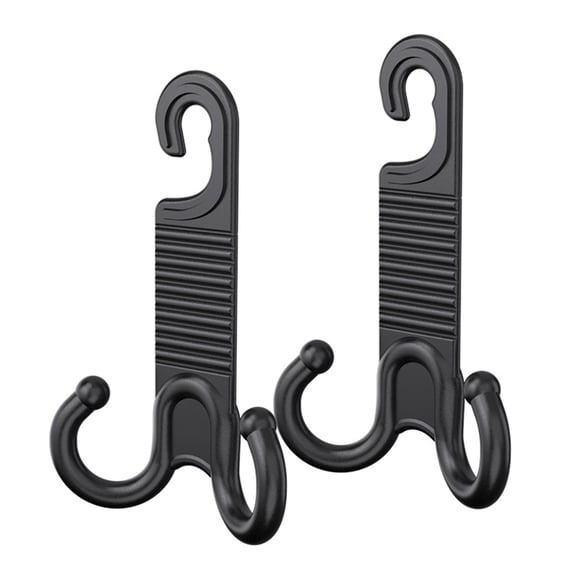 2 Pack Car Seat Headrest Hooks - Heavy Duty Back Seat Organizer Hangers for Purses, Grocery Bags, Coats & Hats, Universal Vehicle Accessories for Storage and Organization