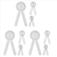 thumbnail image 1 of 9-Piece Goniometer 6/8/12 Inch Occupational Therapy Protractor Tool Measuring Angle Ruler 360 Degree Universal,9 x Goniometer,Transparent, 1 of 6