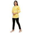 thumbnail image 3 of Maple Clothing Women's Short Kurta Cotton Indian Tunic Top Kurti (Yellow, L), 3 of 6