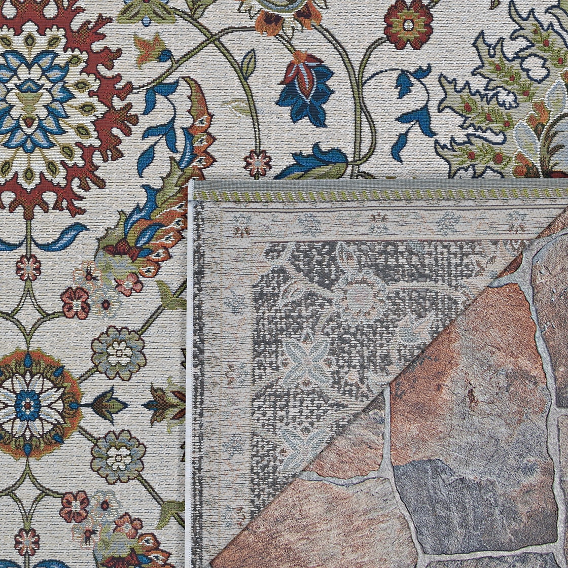 Couristan Dolce Flora Vines Indoor/ Outdoor Area Rug, Beige-Multi, 2'3" x 3'11"
