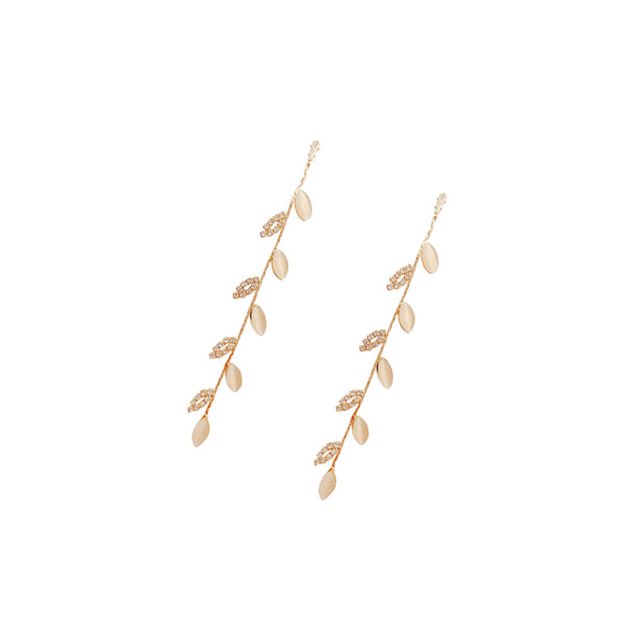 Guardurnaity 1 par de pendientes colgantes para mujer, pendientes de gota de hoja con borla Vintage elegantes, joyería femenina de cumpleaños, regalo Ropa, zapatos y accesorios Miscelánea Guardurnaity AP010724-00