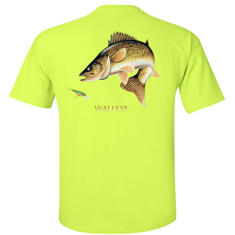Fair Game Walleye T-Shirt Combination Profile-Safety-2x, Adult Unisex, Size: 2XL, Green