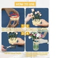 thumbnail image 4 of 2pcs Spiral Ikebana Stem Holder, Spiral Stem Holder for Vases, Spiral Flower Stem Holder, 2024 Spiral Ikebana Stem Holder Ring, Spiral DIY Bouquet Twister Flower Arrangement Holder (2pcs Greener, S+L), 4 of 8