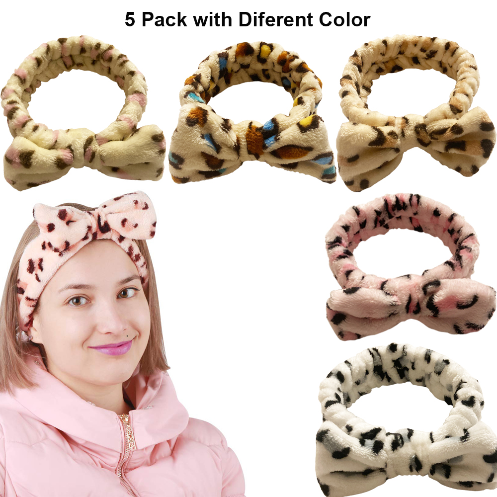 Pack of 5 Towel Headbands for Women Headband for Washing Face Facial