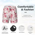 thumbnail image 5 of Lsque Mens Swim Trunks Rose Flowers Pattern - Bathing Suit Compression Liner - Beach Swim Shorts Swimwear - (S-3XL) - Stretch Quick Dry -Small, 5 of 9