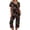 Multicolor, variant on Women's Halloween Loungewear Set Short Sleeve Crew Neck Top and Capri Pants with Pockets All Over Ghost Pattern Breathable Soft Pajama Set for Daily Casual Wear Multicolor S