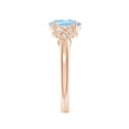 thumbnail image 2 of ANGARA Natural Solitaire Oval 1 ct Aquamarine Criss Cross Ring with Diamonds in 14K Rose Gold for Women (Size-8x6mm) | March Birthstone, Anniversary, Jewelry Gift for Women | Natural Aquamarine Ring, 2 of 7