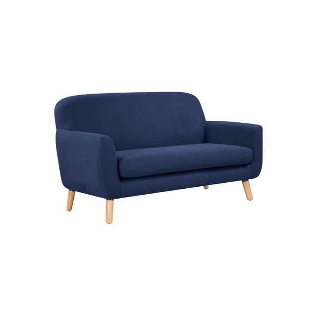 Sofá Jitotol 2 cuerpos pata encino Estilo Contemporáneo Color Azul Gaia Herbs Jitotol