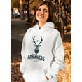 thumbnail image 2 of Arkansas Deer Hoodie Women -SPIdeals Designs, Female 5X-Large, 2 of 4