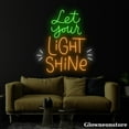 thumbnail image 3 of Glowneon Let Your Light Shine Neon Sign, Let Your Light Shine Led Sign, Christmas Quotes LED Light, 3 of 5