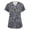 #643Dark Green, variant on Scrub Tops Women Short Sleeve Plus Size Stretch V-Neck Fun Printed Scrubs Top Medical Nursing Uniforms with Pockets