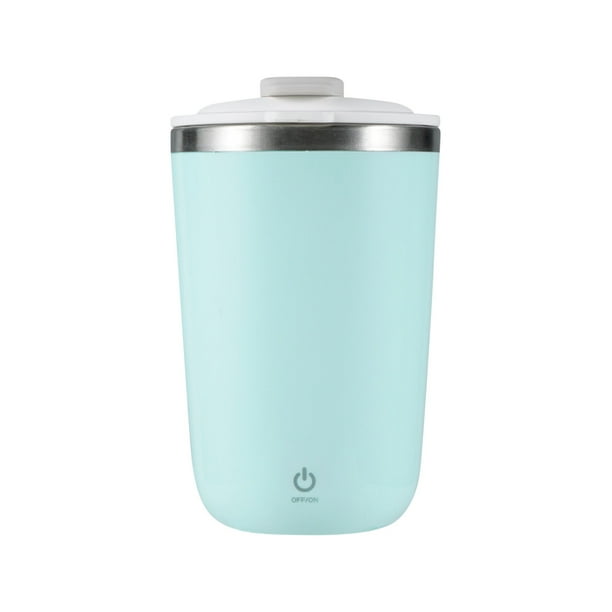 pstuiky Taza mezcladora automática recargable para café, vaso mezclador de acero inoxidable para proteína en polvo, vaso de viaje