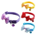 thumbnail image 6 of Walbest Cat Collar Breakaway Nylon Pet Collar with Bow Tie and Bell Adjustable Cute Pet Collars for Cat Kitten Dog Puppy, 6 of 7