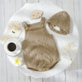 thumbnail image 2 of EnJoCho Children's Sweater Baby Knit Romper Cotton Sleeveless Boy Girl Sweater Clothes Baby Bodysuit with Cute Hat Set Kids Trendy Fall Winter Wear, 2 of 9
